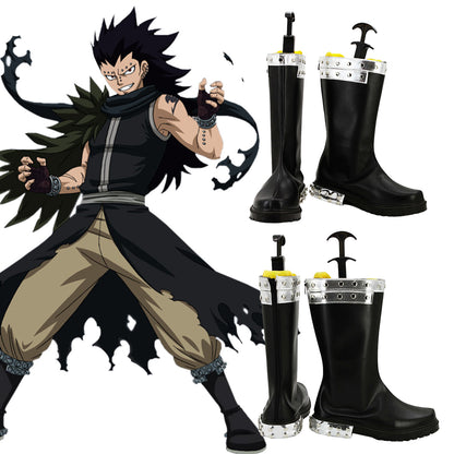 Fairy Tail Phantom Lord Dragon Slayer Gajeel Reitfox Black Cosplay Shoes