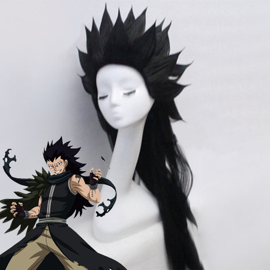 Fairy Tail Phantom Lord Dragon Slayer Gajeel Reitfox Black Cosplay Wig