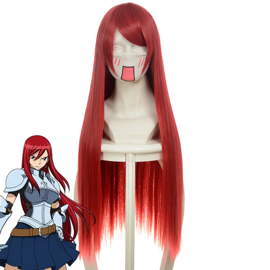 Fairy Tail S-Class Mage Erza Scarlet Red Cosplay Wig