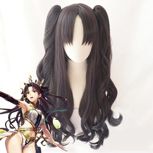 Zhongli von Genshin Impact Halloween braune Cosplay-Perücke