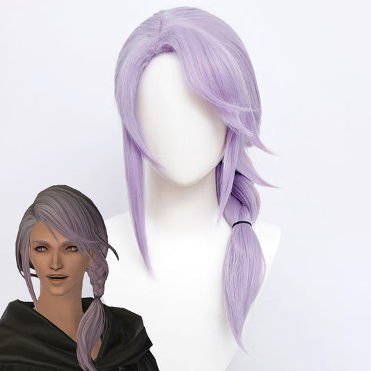 Final Fantasy XIV Endwalker FF14 Hythlodaeus Light Purple Cosplay Wig
