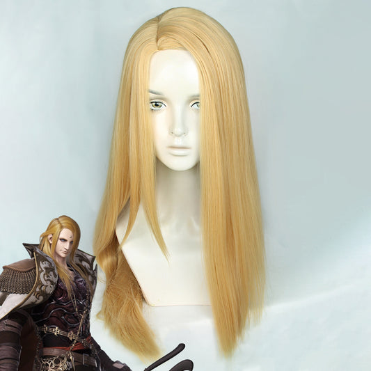 Final Fantasy XIV FF14 Zenos Yae Galvus Golden Cosplay Wig