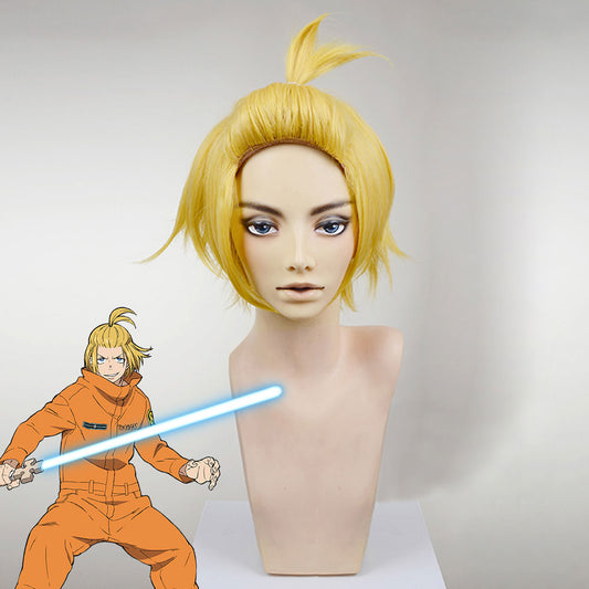 Fire Force Enen No Shouboutai Arthur Boyle Golden Cosplay Wig