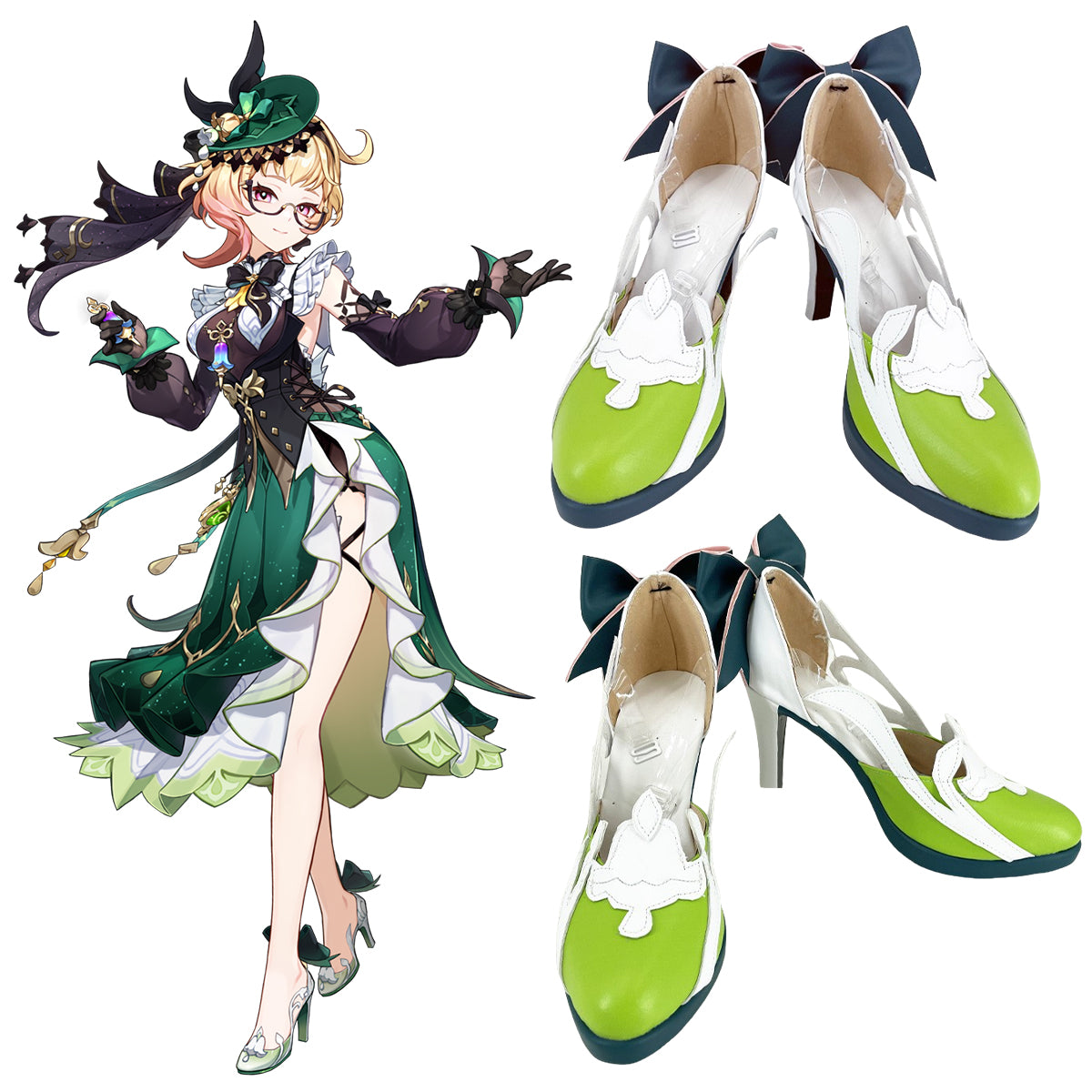 Genshin Impact Emilie White Cosplay Shoes