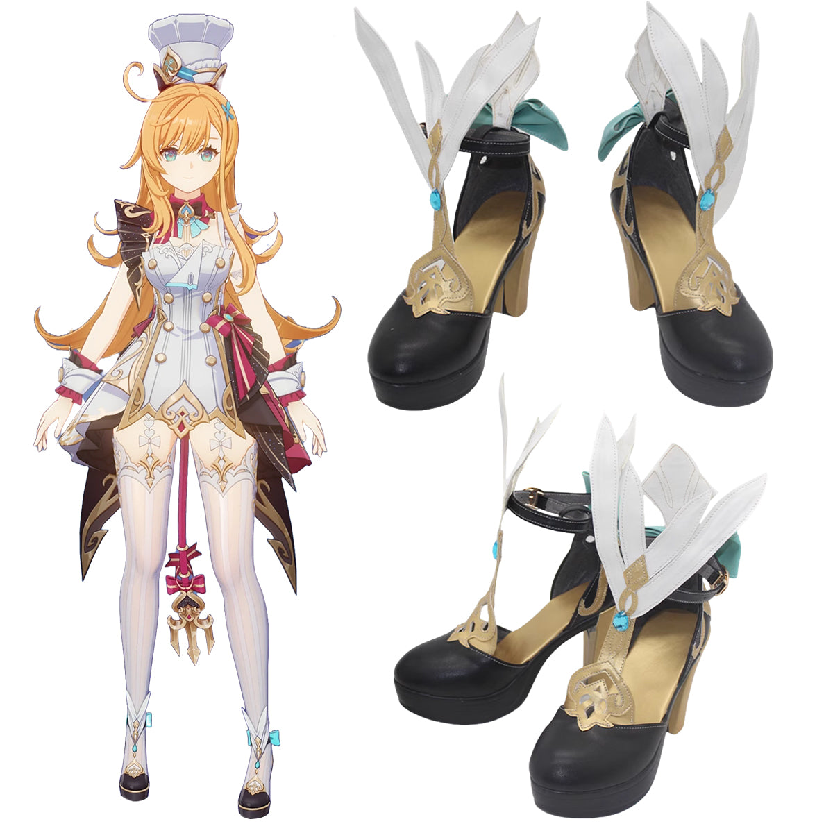 Genshin Impact Escoffier Cosplay Shoes