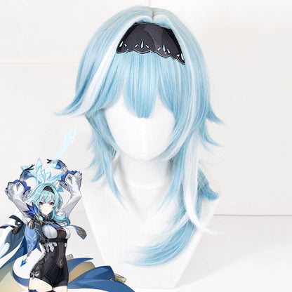 Genshin Impact Eula Blue Cosplay Wig