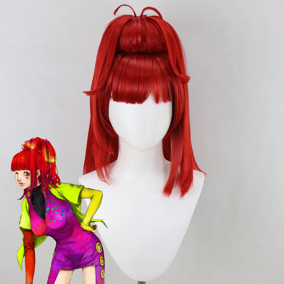 Gnosia Anime SQ Red Cosplay Wig