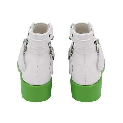 Akatsuki Deidara de Naruto Halloween zapatos blancos botas de Cosplay