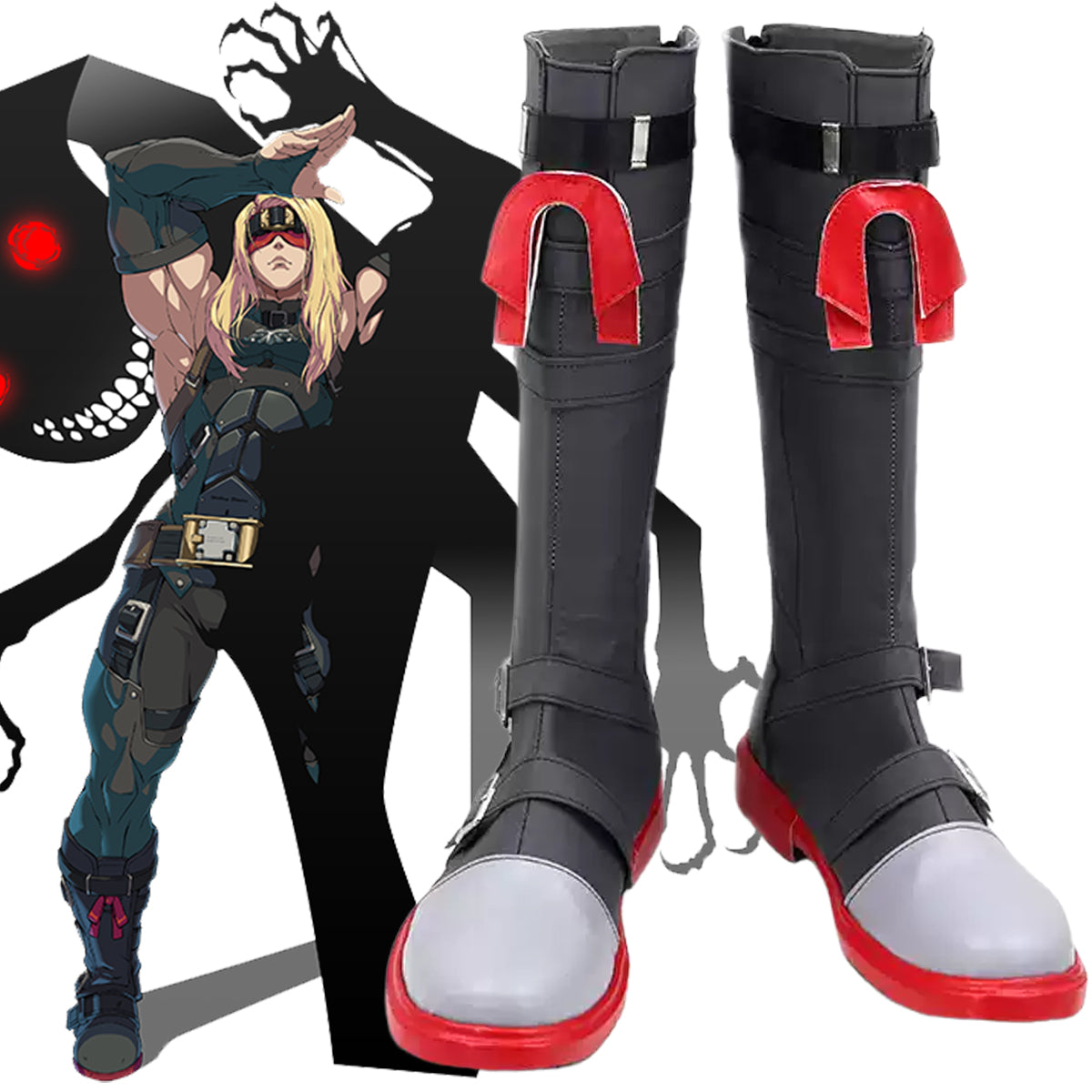 Guilty Gear STRIVE Zato-ONE Shoes Cosplay Boots