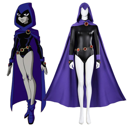 Halloween Raven Superheroine Cosplay Costume