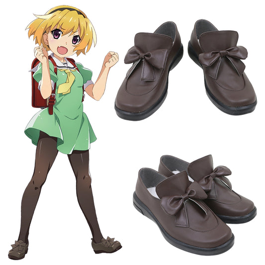 Higurashi When They Cry Satoko Hojo Grey Cosplay Shoes
