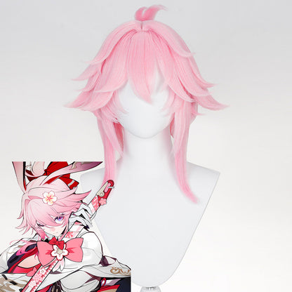 Honkai: Star Rail Evanescia Pink Cosplay Wig