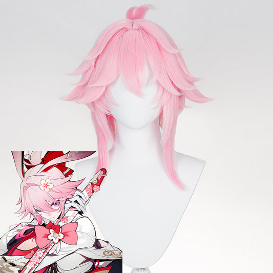 Honkai: Star Rail Evanescia Pink Cosplay Wig
