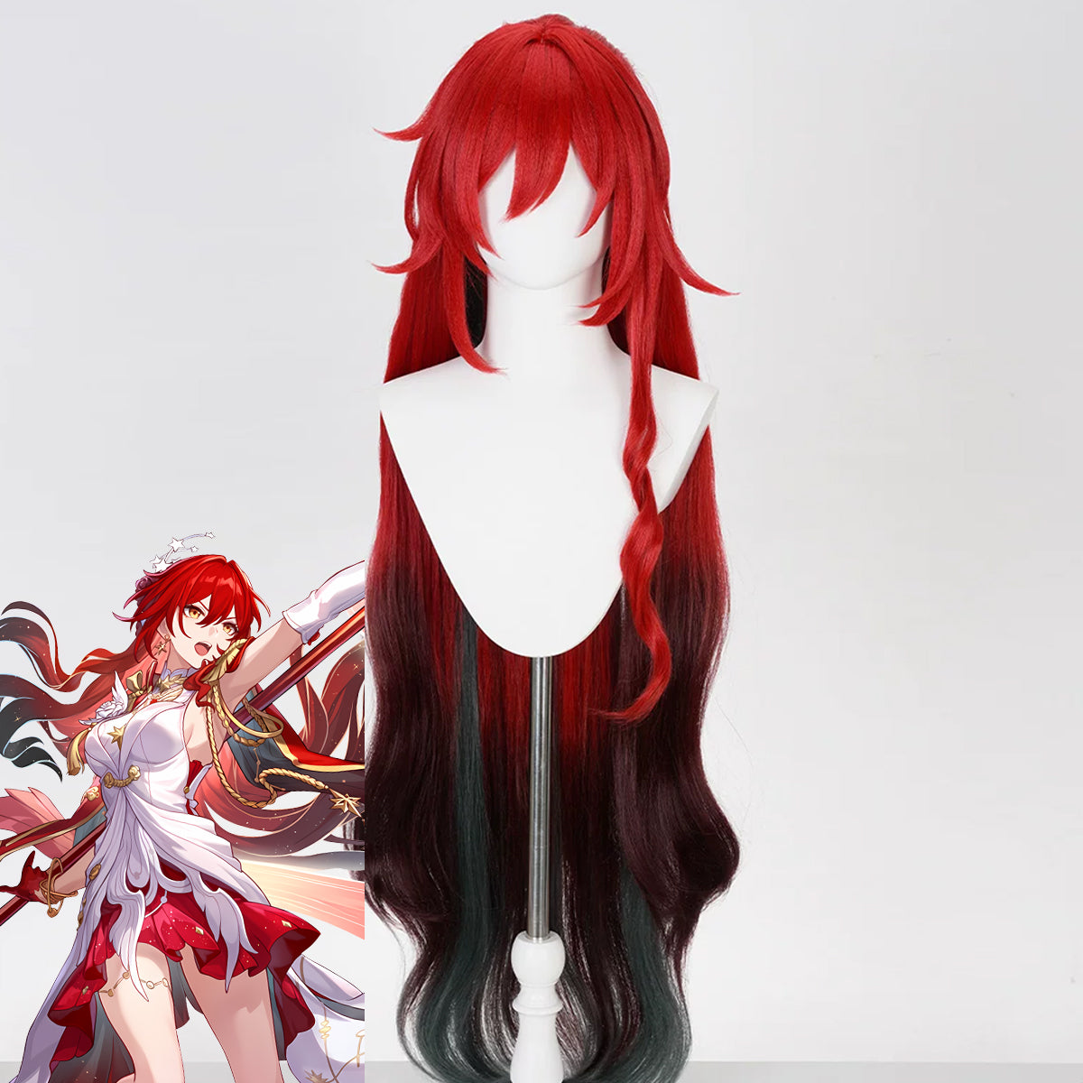 Honkai: Star Rail Himeko • Nova Red Cosplay Wig