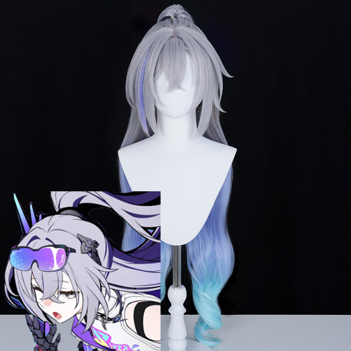 Honkai: Star Rail Silver Wolf Aha Cosplay Wig