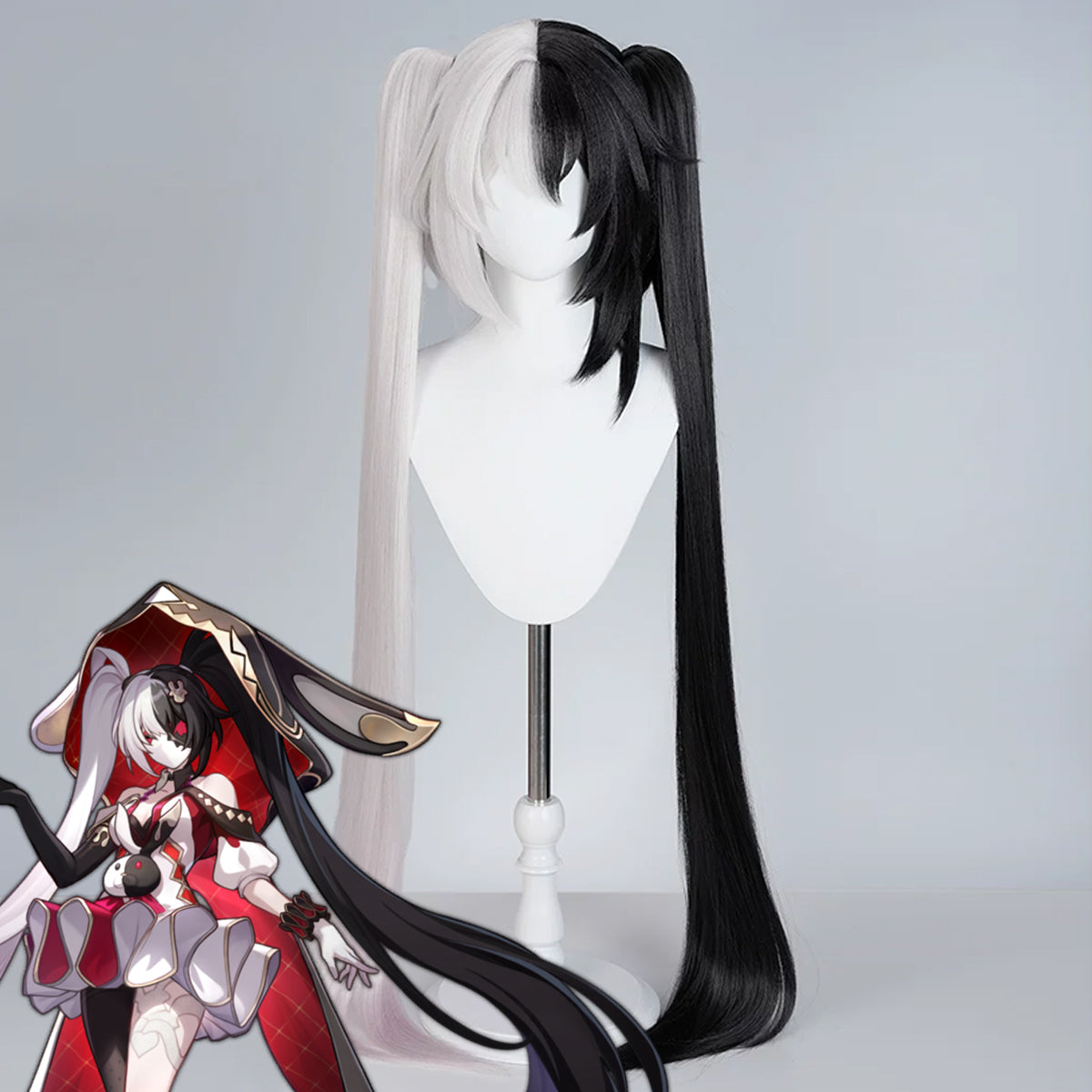 Honkai: Star Rail @SparxiConOfficial Sparxie White Black Cosplay Wig