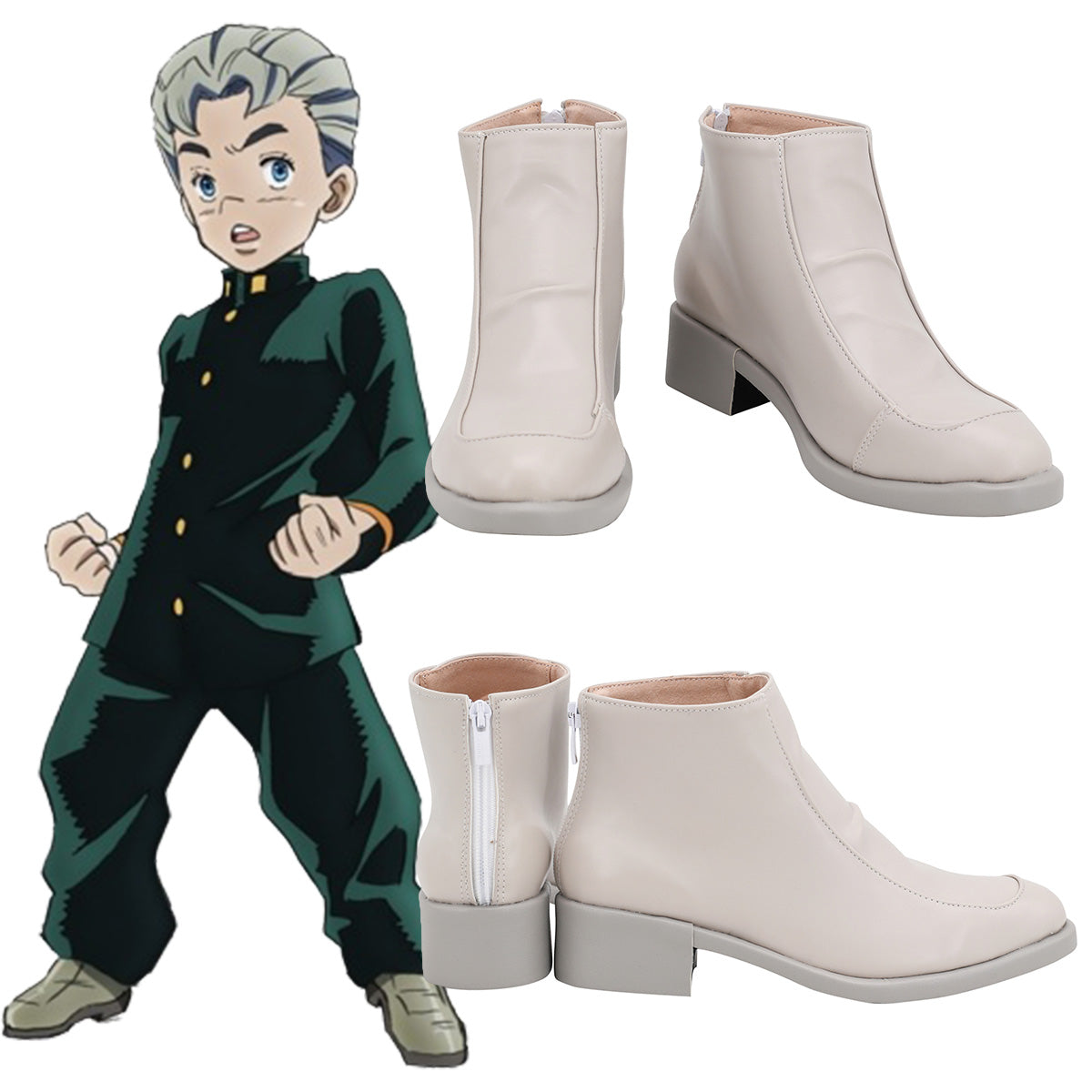 Akatsuki Deidara aus Naruto Halloween Weiße Schuhe Cosplay Stiefel