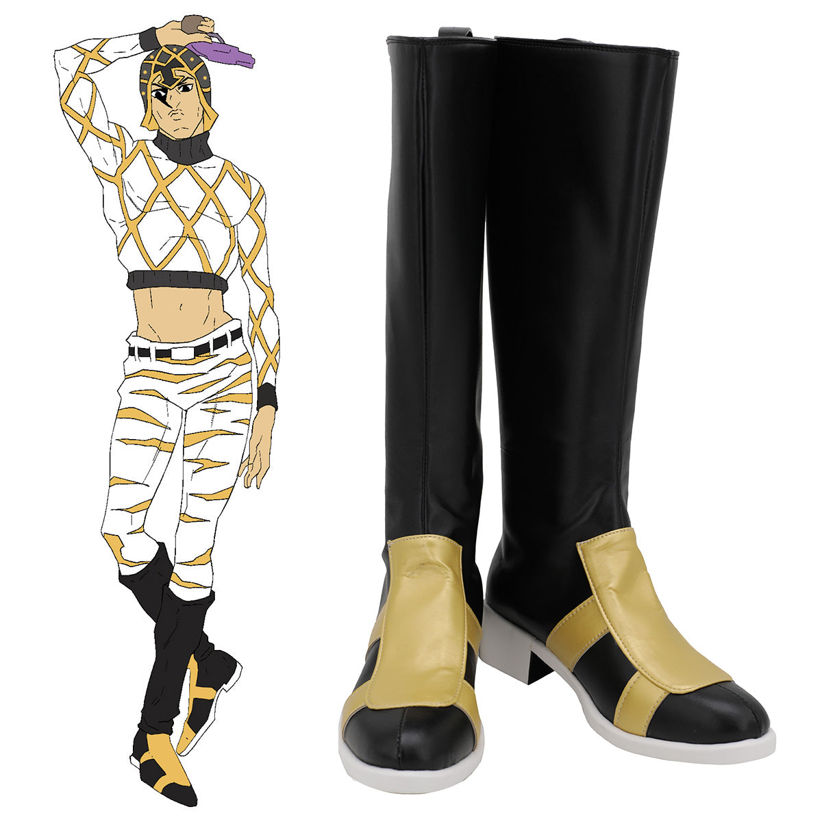 Akatsuki Deidara aus Naruto Halloween Weiße Schuhe Cosplay Stiefel