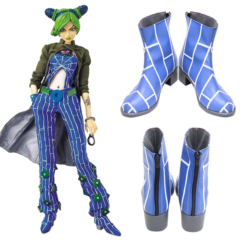 JoJo's Bizarre Adventure Jolyne Cujoh Blue Cosplay Shoes New Edition