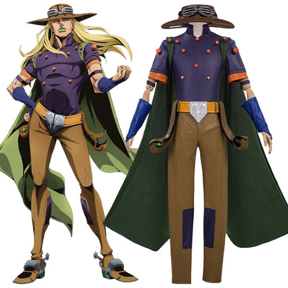 JoJo's Bizarre Adventure: Steel Ball Run Anime Gyro Zeppeli Premium Edition Cosplay Costume