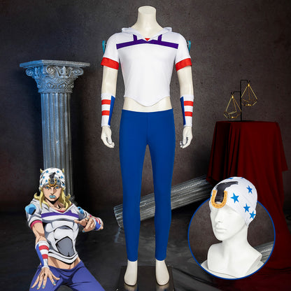 JoJo's Bizarre Adventure: Steel Ball Run Anime Johnny Joestar Cosplay Costume
