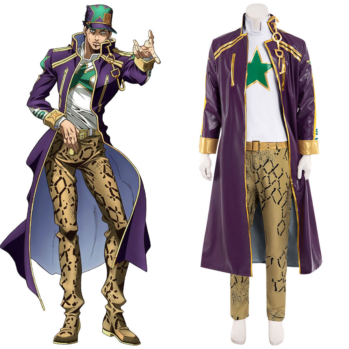 JoJo's Bizarre Adventure: Stone Ocean Anime Jotaro Kujo Halloween Cosplay Costume