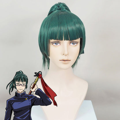 Genshin Impact Yelan Negro Morado Cosplay Peluca