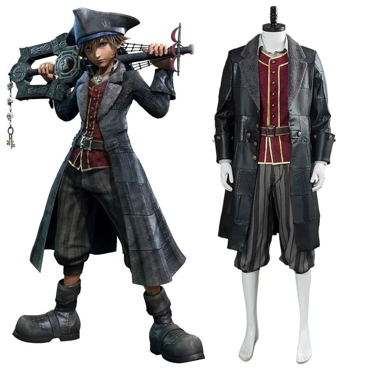 Kingdom Hearts III Pirate Sora Cosplay Costume