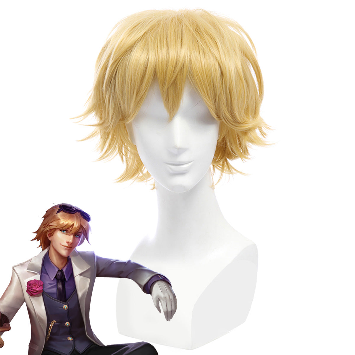 エズリアルウィッグ League Of Legends LOL Ezreal EZ Golden Cosplay Wig – Gcosplay