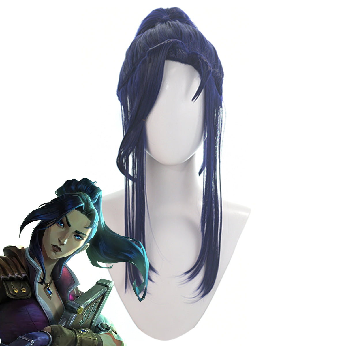 LOL Arcane Caitlyn & Vi Best Friend Necklace Set - Heart Pendant, Alloy, Gift Box