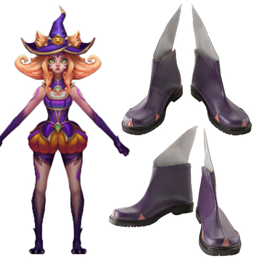 League of Legends LOL Halloween Bewitching Neeko Purple Cosplay Shoes