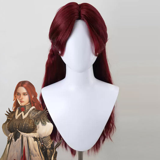 MH Wilds Lala Barina Beta Set Red Cosplay Wig
