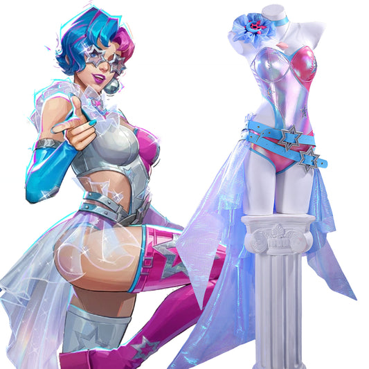 Marvel Rivals Luna Snow Disco Pop Cosplay Costume