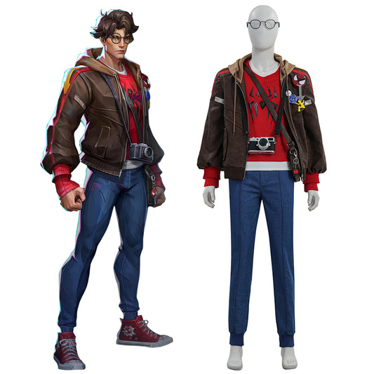 Marvel Rivals Spider-Man Peter Parker The Photographer Skin Cosplay Costume