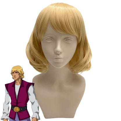Masters of the Universe: Revelation Prince Adam Golden Cosplay Wig