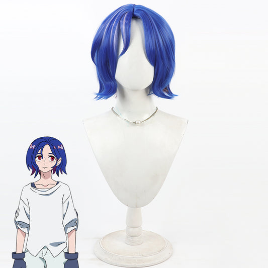 Mobile Suit Gundam GQuuuuuuX Shuji Itō Blue Cosplay Wig