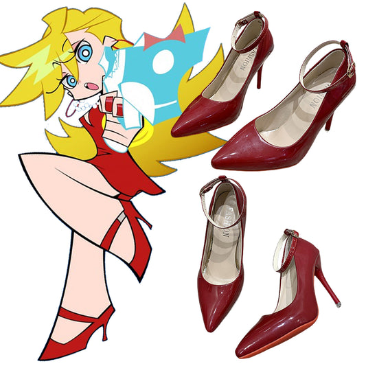 New Panty And Stocking With Garterbelt Panty Red Dress Cosplay Shoes