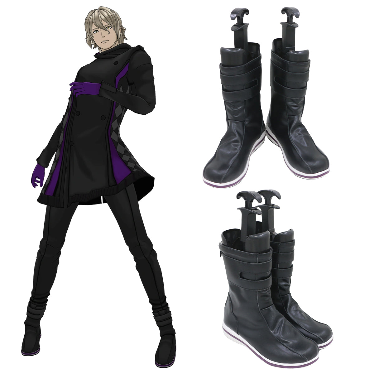 No Sleep For Kaname Date - From AI: The Somnium Files Kaname Date Cosplay Shoes