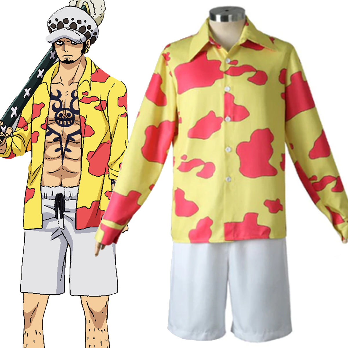 One Piece Film Red 2022 Trafalgar D. Water Law Cosplay Costume
