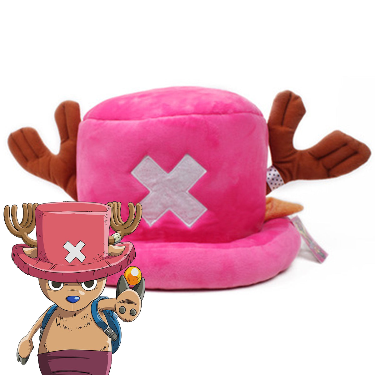One Piece Tony Tony Chopper Two Years Ago Pink Hat Cosplay Accessory Prop