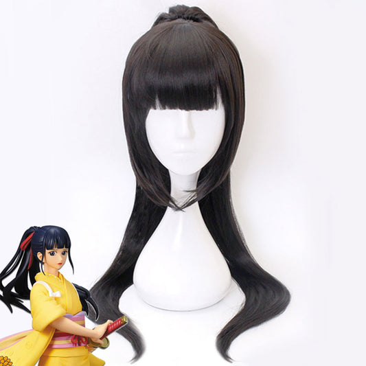 One Piece Wano Country Arc Kikunojo Okiku Black Cosplay Wig