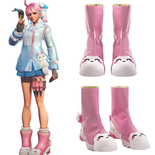 Akatsuki Deidara de Naruto Halloween zapatos blancos botas de Cosplay