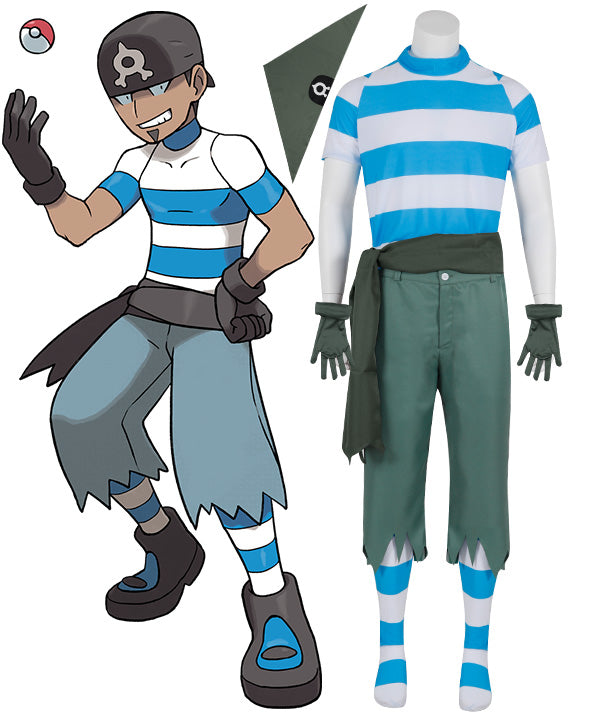 PM Team Aqua Grunt Male Cosplay Costume - A Edition
