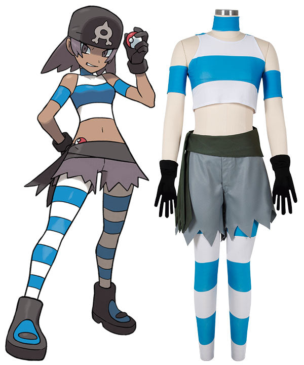 PM Team Aqua Grunt Female Cosplay Costume - B Edition