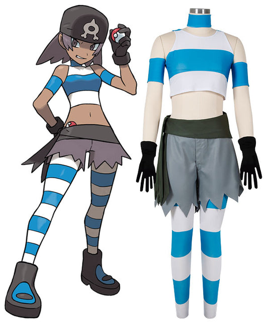 PM Team Aqua Grunt Female Cosplay Costume - B Edition