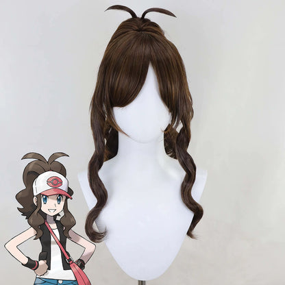 PM Black White PM Hilda Brown Cosplay Wig