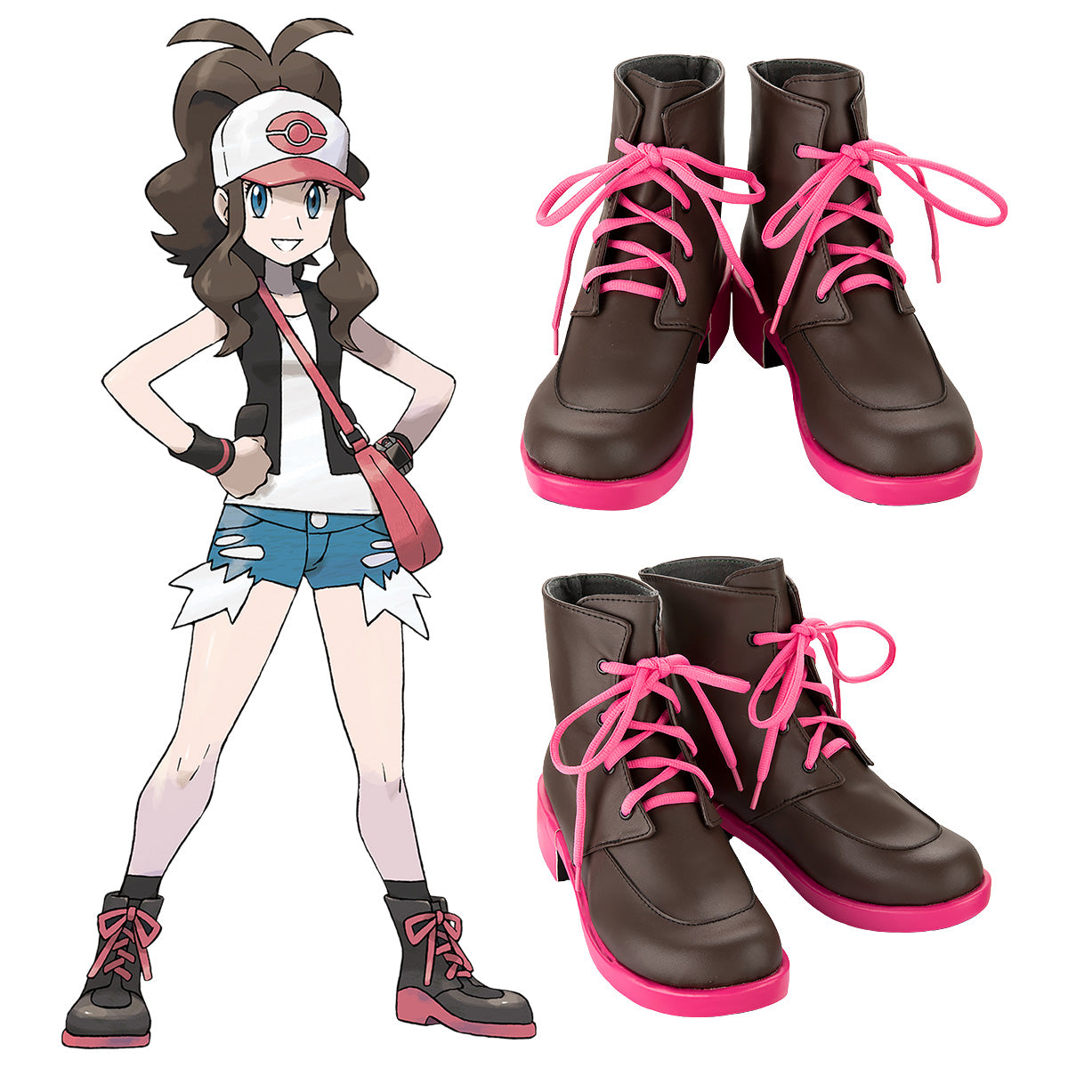 PM Black White PM Hilda Cosplay Shoes