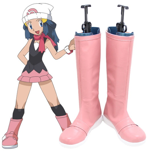Genshin Impact Paimon Weiß Rosa Schuhe Cosplay Stiefel