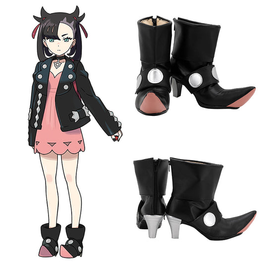 PM Pokemon Sword And Shield Marnie Black Cosplay Shoes