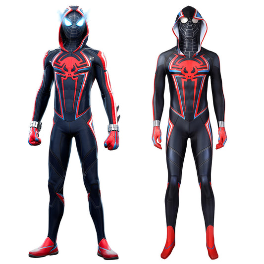 PS5 Marvel 2021 Spider-Man: Miles Morales 2099 Suit Zentai Jumpsuit Cosplay Costume